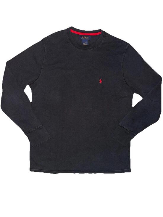 Polo Ralph Lauren Other - Polo Ralph Lauren mens black thermal Shirt Large Pony Logo Waffle Knit